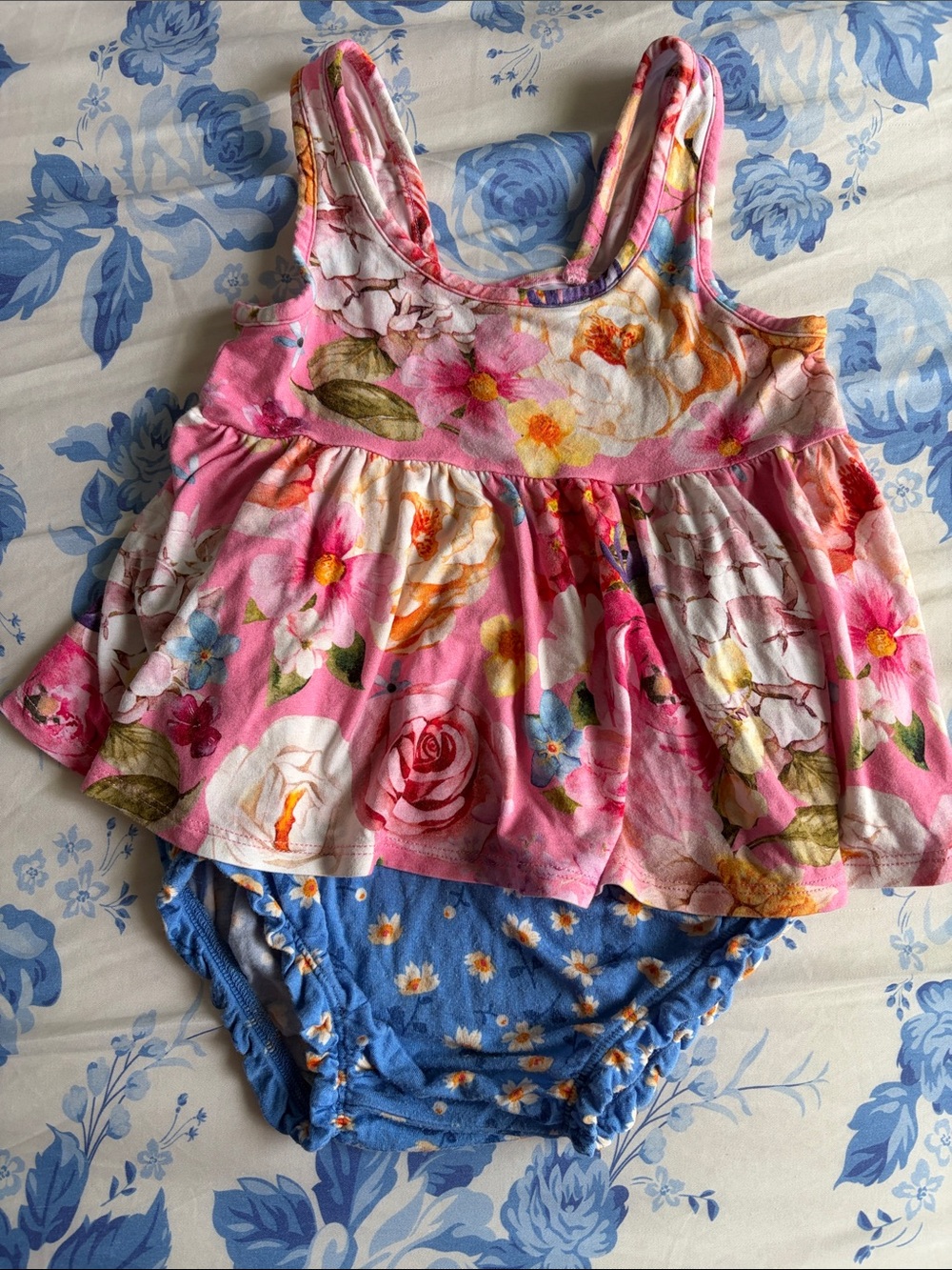 Posh Peanut chantria peplum bummie set 18-24 months